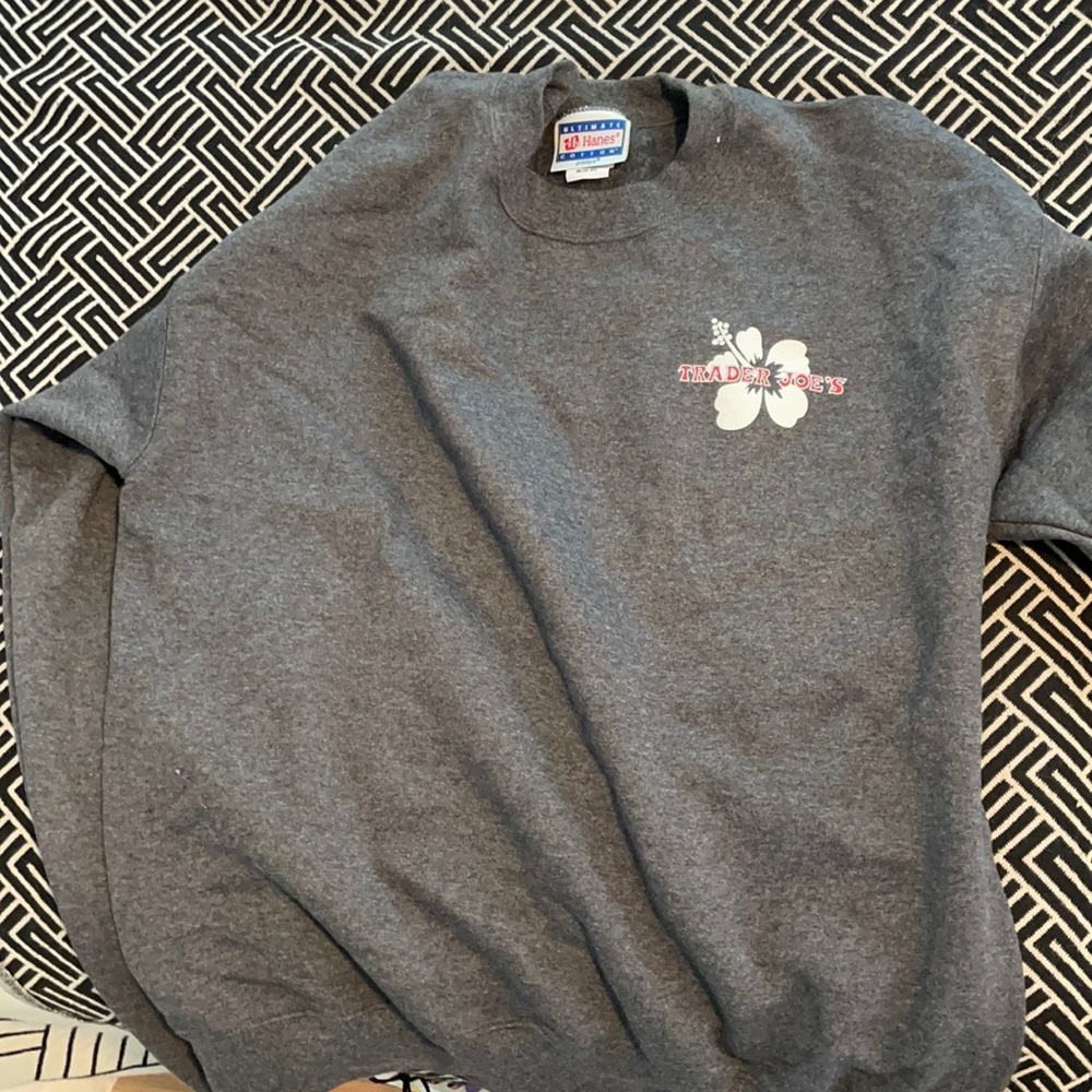 Trader Joe’s crewneck sweatshirt gray